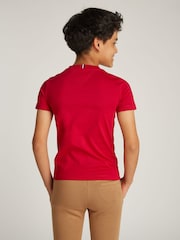 Tommy Hilfiger Red Regular Fit 1985 100% Cotton T-Shirt - Image 2 of 5