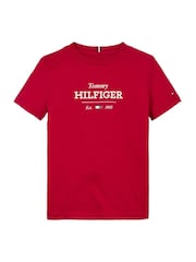 Tommy Hilfiger Red Regular Fit 1985 100% Cotton T-Shirt - Image 4 of 5
