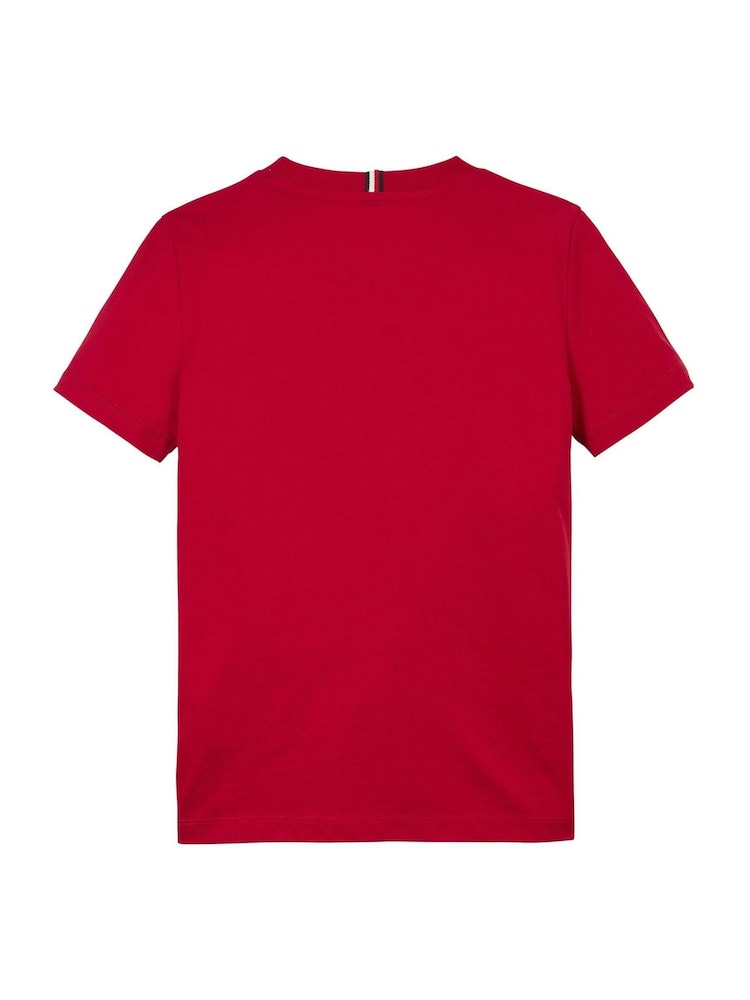 Tommy Hilfiger Red Regular Fit 1985 100% Cotton T-Shirt - Image 5 of 5