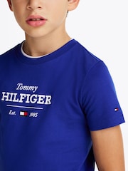 Tommy Hilfiger Blue Regular Fit 1985 100% Cotton T-Shirt - Image 4 of 4