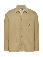 Tommy Jeans Brown Relaxed Canvas 100% Cotton Corduroy Overshirt - Image 5 of 7