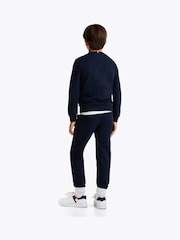 Tommy Hilfiger Blue Ribbed Sweatshirt And Drawstring Jogger Set - Image 2 of 6