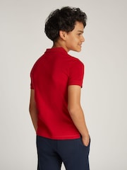 Tommy Hilfiger Red Regular Fit Short Sleeves 100% Cotton Polo Shirt - Image 2 of 5
