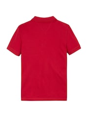 Tommy Hilfiger Red Regular Fit Short Sleeves 100% Cotton Polo Shirt - Image 5 of 5