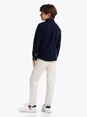 Tommy Hilfiger Blue Regular Fit Micro Waffle Shirt - Image 2 of 6