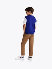 Tommy Hilfiger Blue Archive Fit 100% Cotton. T-Shirt With Monotype Flock Graphic - Image 2 of 6