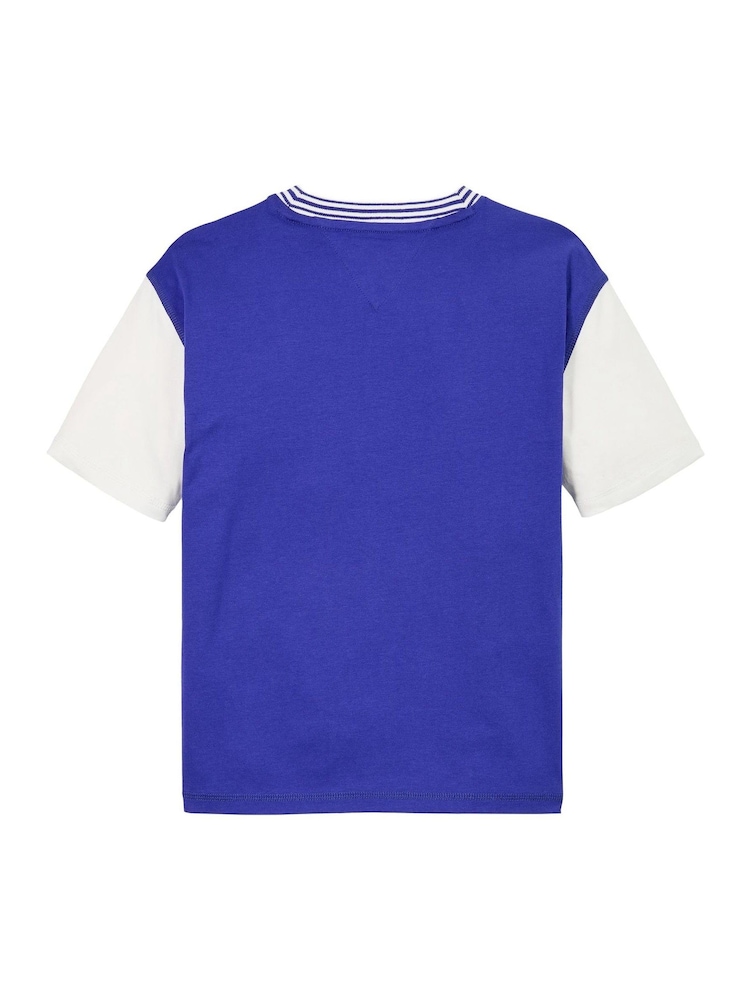 Tommy Hilfiger Blue Archive Fit 100% Cotton. T-Shirt With Monotype Flock Graphic - Image 6 of 6 Tommy Hilfiger Blue Archive Fit 100% Cotton. T-Shirt With Monotype Flock Graphic - Image 6 of 6