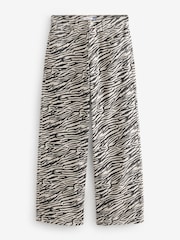 Zebra Print 100% Cotton Wide Leg Jeans - Image 6 of 8