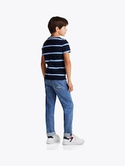 Tommy Hilfiger Blue Regular Fit Stripe 100% Cotton T-Shirt - Image 2 of 6