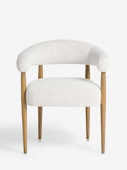 Set of 2 Light Natural Aire Dark Wood Leg Dining Chairs - Image 3 of 9