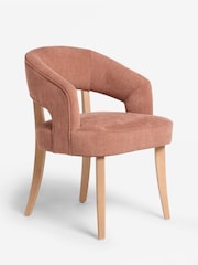 Set of 2 Rust Red Remi Oak Effect Leg Dining Chairs - Image 5 of 9