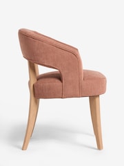 Set of 2 Rust Red Remi Oak Effect Leg Dining Chairs - Image 6 of 9
