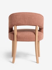 Set of 2 Rust Red Remi Oak Effect Leg Dining Chairs - Image 7 of 9