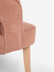 Set of 2 Rust Red Remi Oak Effect Leg Dining Chairs - Image 8 of 9