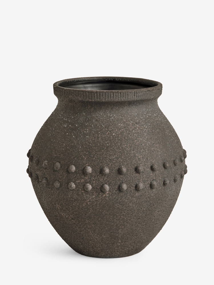 Grey Bobble Loxley Textured Medium Ceramic Vase - Image 2 of 4 Grey Bobble Loxley Textured Medium Ceramic Vase - Image 2 of 4