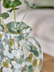 Green/Blue Confetti Glass Vase - Image 2 of 4