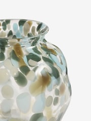 Green/Blue Confetti Glass Vase - Image 4 of 4
