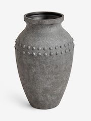 Grey Bobble Loxley Textured Large Ceramic Vase - Image 2 of 4