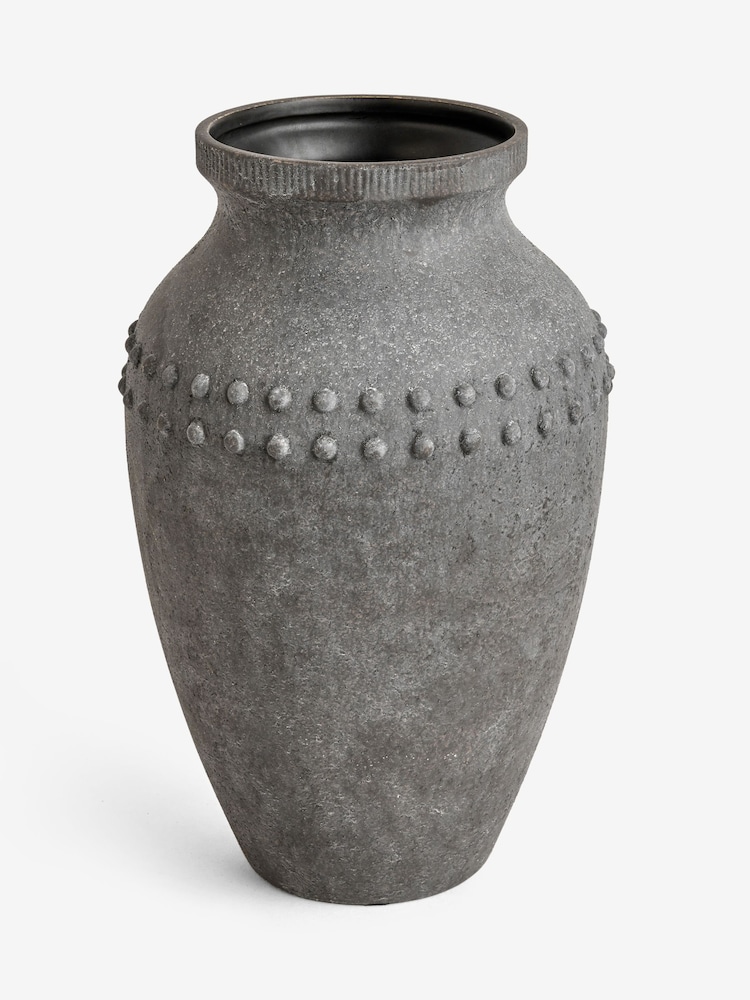 Grey Bobble Loxley Textured Large Ceramic Vase - Image 2 of 4