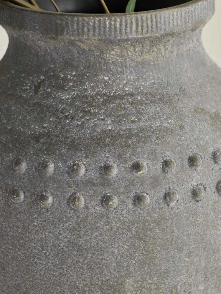 Grey Bobble Loxley Textured Large Ceramic Vase - Image 2 of 2