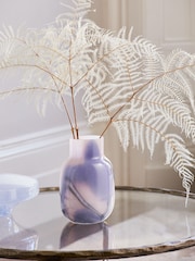 Pink/Purple Swirl Glass Vase - Image 1 of 3