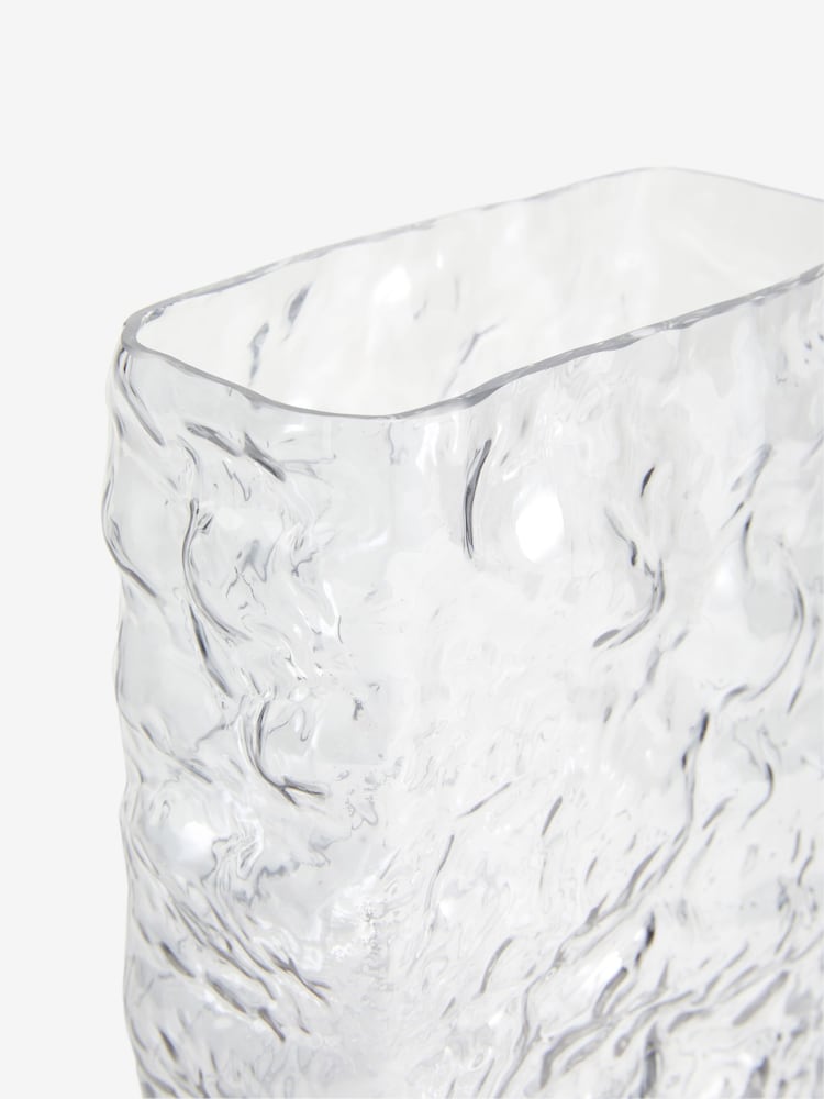 Grey Glass Textured Vase - Image 5 of 5