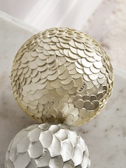 Set of 2 Silver and Gold Ball Ornaments - Image 5 of 5