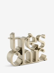 Gold Très Chic Slogan Word Block Ornament - Image 4 of 5