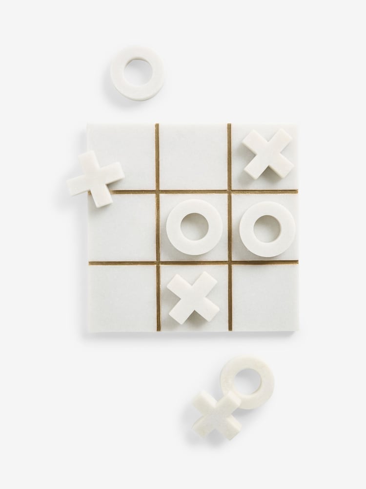 White/Gold Noughts And Crosses Game - Image 2 of 6