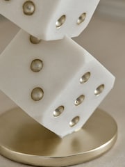 White/Gold Dice Ornament - Image 1 of 4