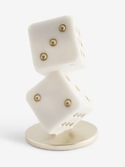 White/Gold Dice Ornament - Image 2 of 4