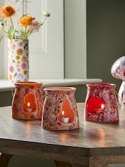 Set of 3 Autumnal Ditsy Print Tea Light Holders - Image 1 of 5