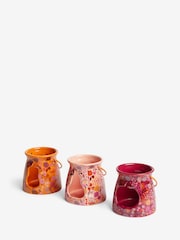 Set of 3 Autumnal Ditsy Print Tea Light Holders - Image 4 of 5
