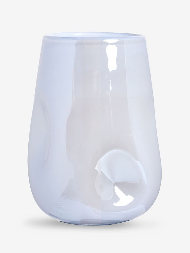 Purple Lustre Glass Hurricane Candle Holder - Image 4 of 4