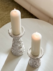 Silver Chic Lustre Pillar Candle Holder - Image 3 of 5