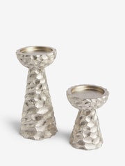 Silver Chic Lustre Pillar Candle Holder - Image 5 of 5