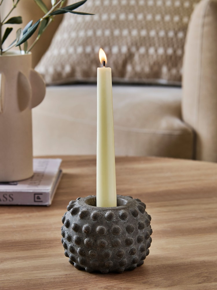 Grey Bobble Loxley Textured Tea Light Holder - Image 1 of 5 Grey Bobble Loxley Textured Tea Light Holder - Image 1 of 5
