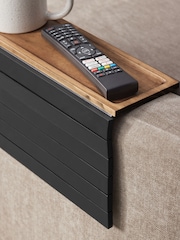 S Black/Brown Bronx Wood Sofa Tray - Image 2 of 3