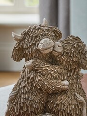 Natural Hamish The Highland Cow Hugging Ornament - Image 2 of 5