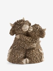 Natural Hamish The Highland Cow Hugging Ornament - Image 3 of 5