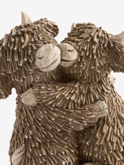 Natural Hamish The Highland Cow Hugging Ornament - Image 5 of 5