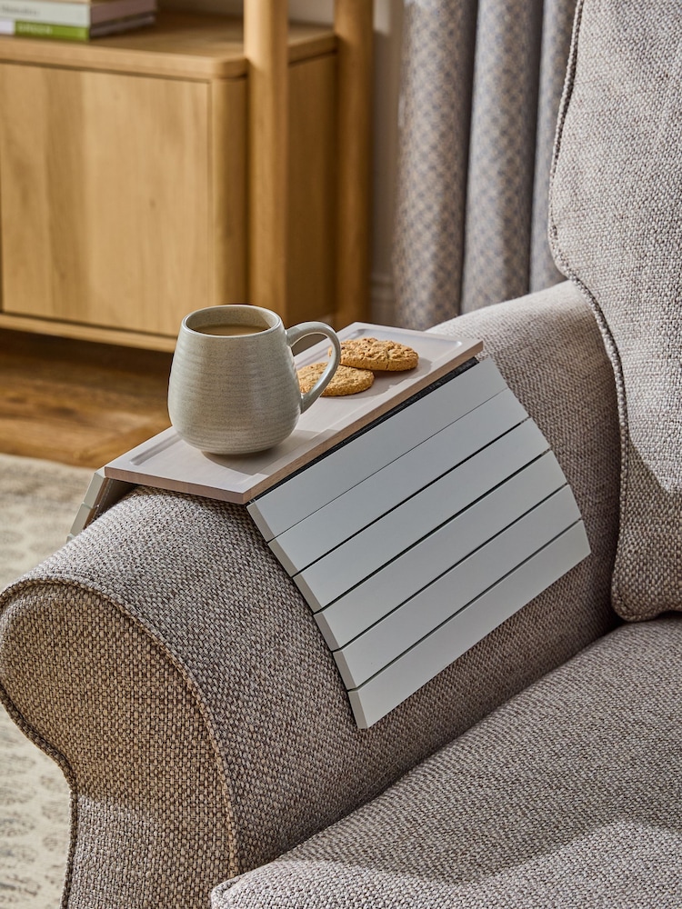 S White Bronx Wood Sofa Tray - Image 1 of 3