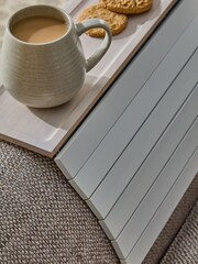S White Bronx Wood Sofa Tray - Image 3 of 3