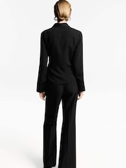Mango Black Bow Satin Blouse - Image 3 of 6