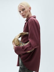 Mango Red Long Sleeve Collared Shirt - Image 3 of 6
