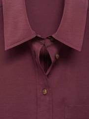 Mango Red Long Sleeve Collared Shirt - Image 6 of 6