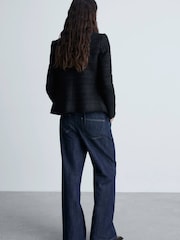 Mango Black Pocket Tweed Jacket - Image 2 of 7