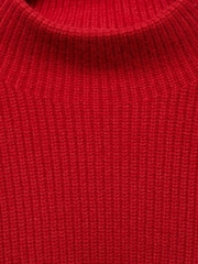 Mango Red High Neck Rib Jumper - Image 6 of 6