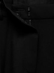 Mango Black Straight Fit Pleated Trousers - Image 8 of 8