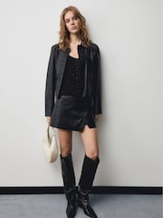 Mango Black Knitted Sequin Tank Top - Image 2 of 6